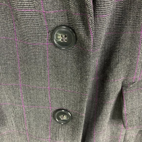 NWT Lane Bryant Gray Purple Plaid Blazer Jacket Plus size 22/24W - Picture 6 of 8